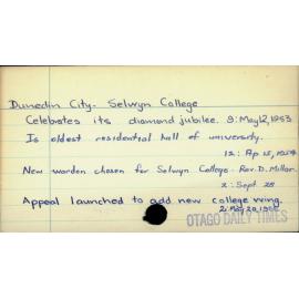 Dunedin City - Selwyn College