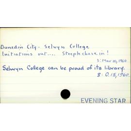 Dunedin City - Selwyn College