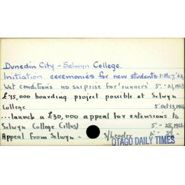 Dunedin City - Selwyn College