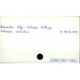 Dunedin City - Selwyn College