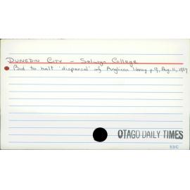 DUNEDIN CITY - Selwyn College