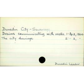 Dunedin City - Sewerage 