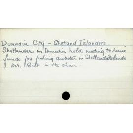 Dunedin City - Shetland Islanders