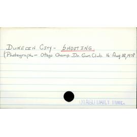 Dunedin City - Shooting
