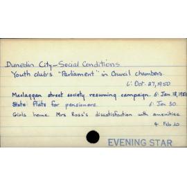 Dunedin City - Social conditions 