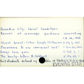 Dunedin City - Social conditions 