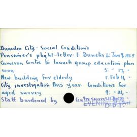 Dunedin City - Social conditions 