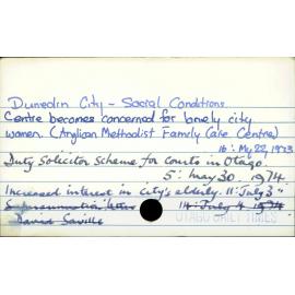 Dunedin City - Social Conditions 