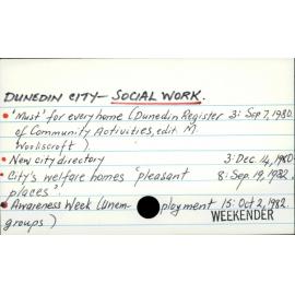 Dunedin City - Social work