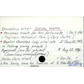 Dunedin City - Social work