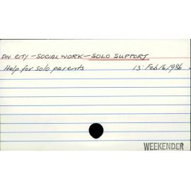 Dunedin City - Social Work - Solo Support