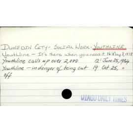 Dunedin City - Social Work - Youthline