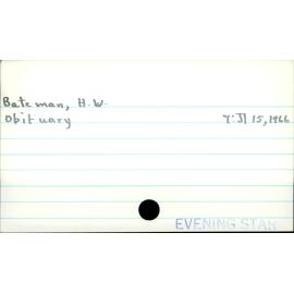 Bateman, H. W. 