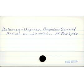 Batemen - Chapman, Brigadier General