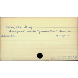 Bates, Mrs. Daisy