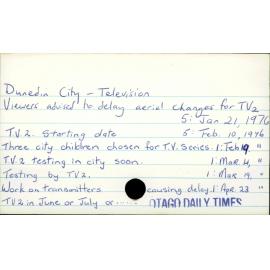 Dunedin City - Television 