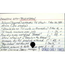 DUNEDIN CITY - TELEVISION 