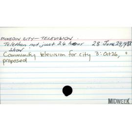 DUNEDIN CITY - TELEVISION 