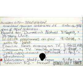 DUNEDIN CITY - TELEVISION