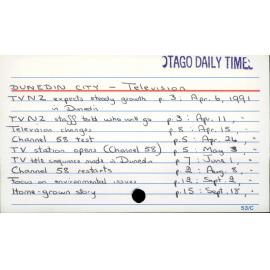 DUNEDIN CITY - Television 