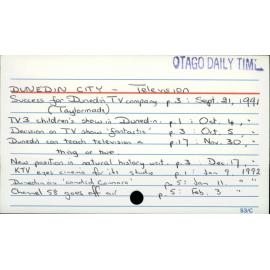 Dunedin City - Television 