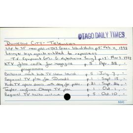 DUNEDIN CITY - Television 