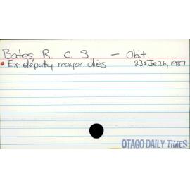 Bates, R.C.S.  - Obit.