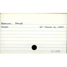 Bateson, David