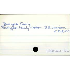 Bathgate Family