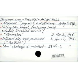 Dunedin City - Theatres - Allen Hall