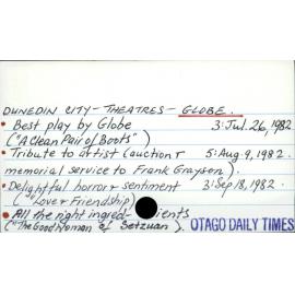 Dunedin City - Theatres - Globe Theatre