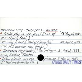 DUNEDIN CITY - THEATRES - GLOBE 