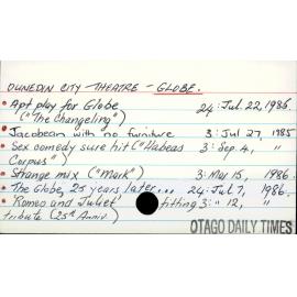 DUNEDIN CITY  THEATRE - GLOBE 