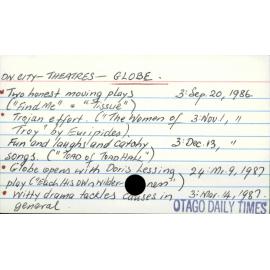 DUNEDIN CITY - THEATRES - GLOBE 