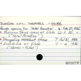 Dunedin City - Theatres - Globe