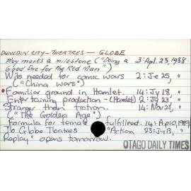 Dunedin City - Theatres - Globe