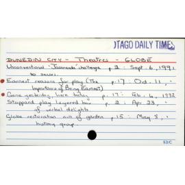 Dunedin City - Theatres - Globe