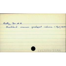 Batty, Dr. M. H. 