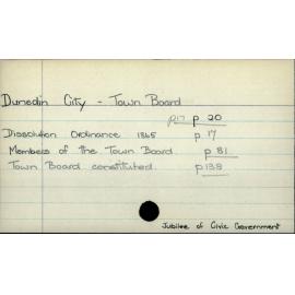 Dunedin City - Town Board