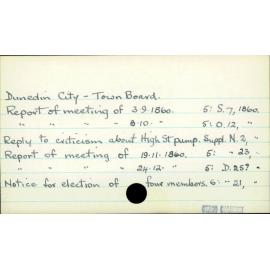 Dunedin City - Town Board 