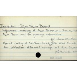 Dunedin City - Town Board