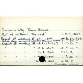 Dunedin City - Town Board