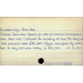 Dunedin City - Town Hall