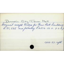 Dunedin City - Town Hall 