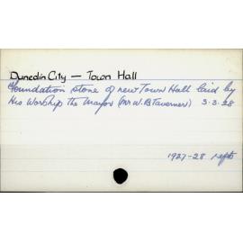 Dunedin City - Town Hall