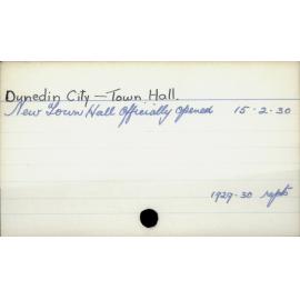 Dunedin City - Town Hall