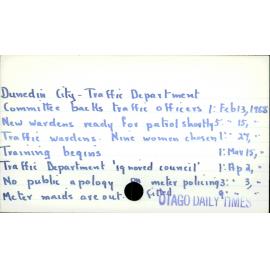 Dunedin City - Traffic Department