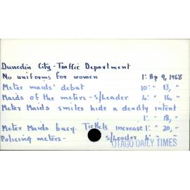 Dunedin City - Traffic Department 