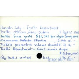 Dunedin City - Traffic Department 