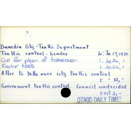 Dunedin City - Traffic Department 
